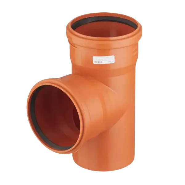 Тройник VALFEX 87.5⁰ градусов 110-110 для наружной канализации