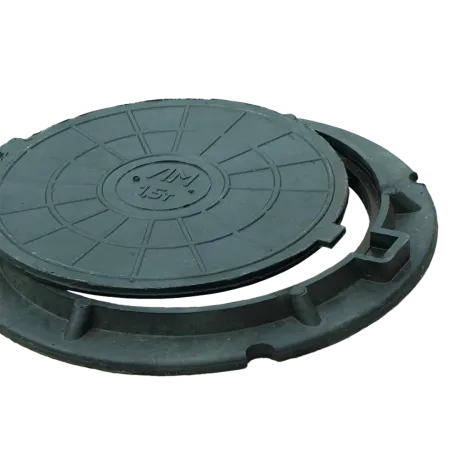 Люк полимер-песчаный легкий малогабаритный 15 кН (ЗЕЛЕНЫЙ)